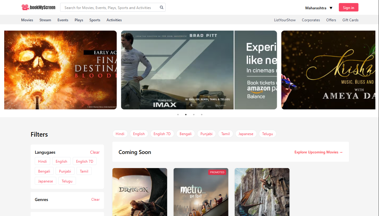 BookMyScreen preview